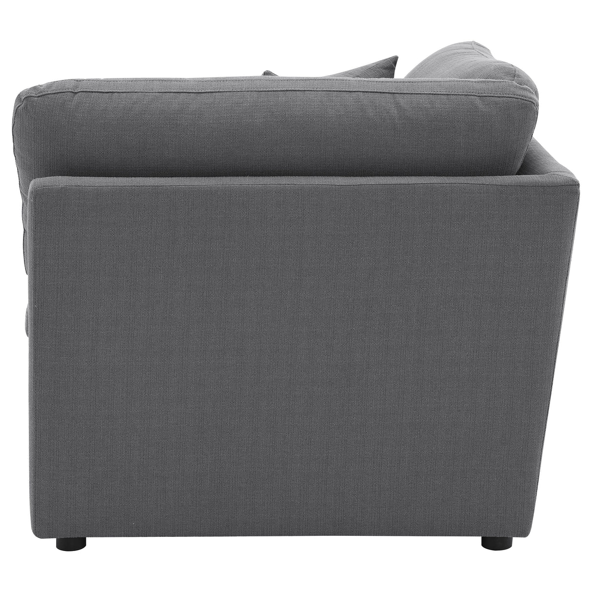 Hobson Upholstered Corner Chair in Charcoal