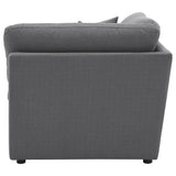 Hobson Upholstered Corner Chair in Charcoal