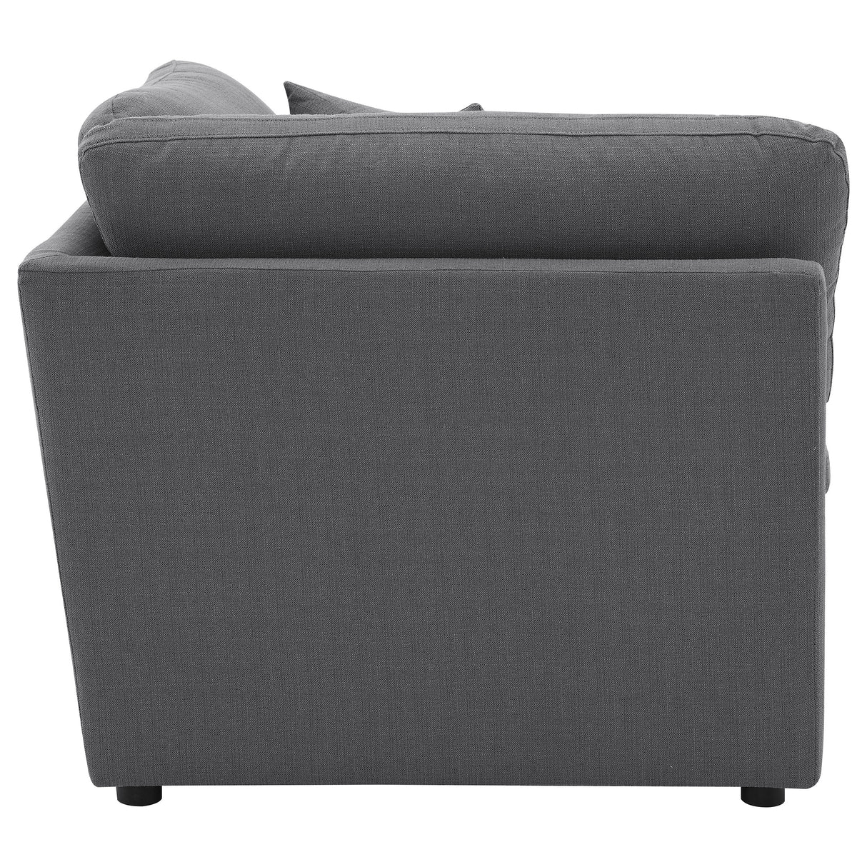 Hobson Upholstered Corner Chair in Charcoal