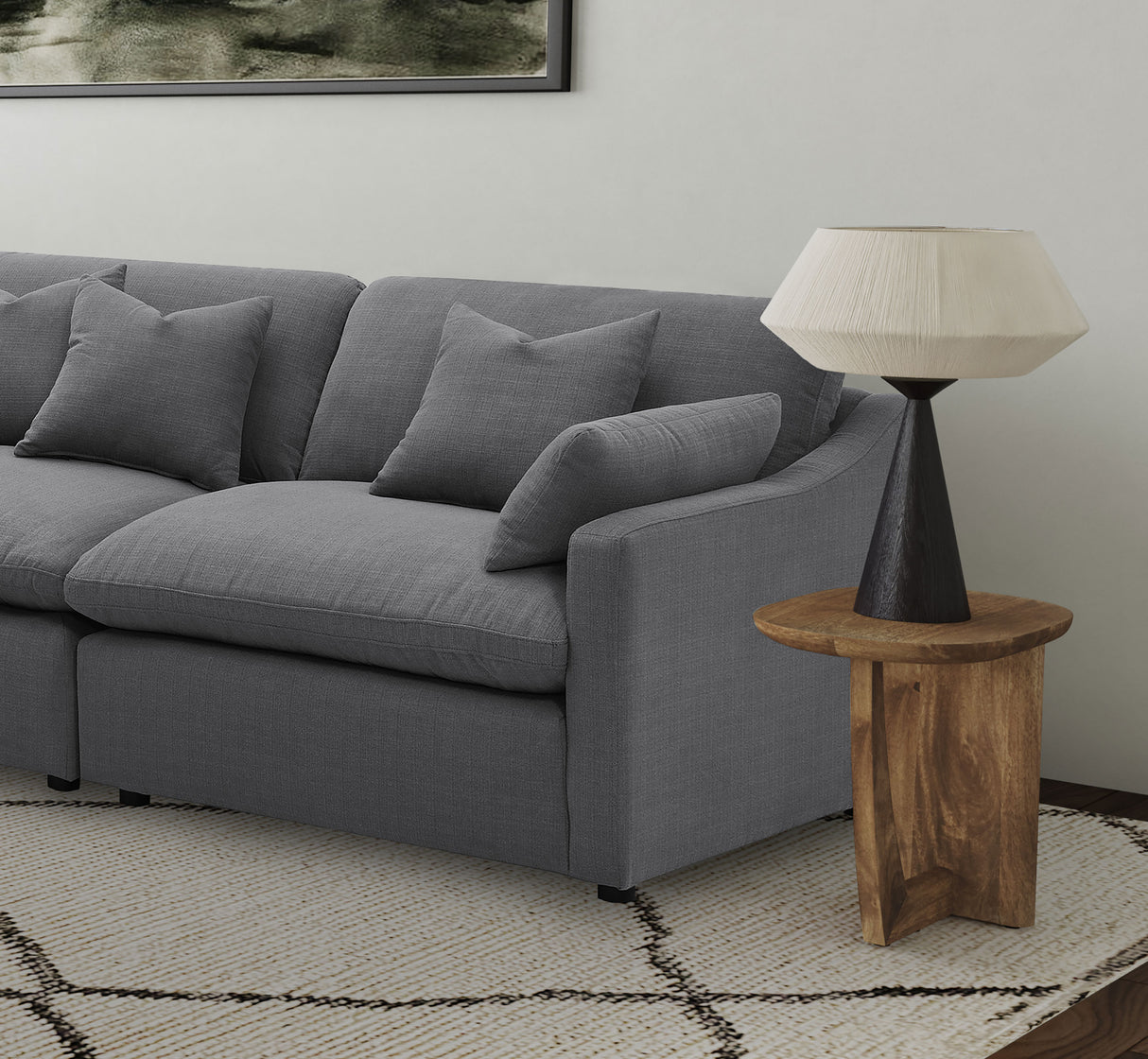 Hobson Upholstered RAF Chair - Charcoal