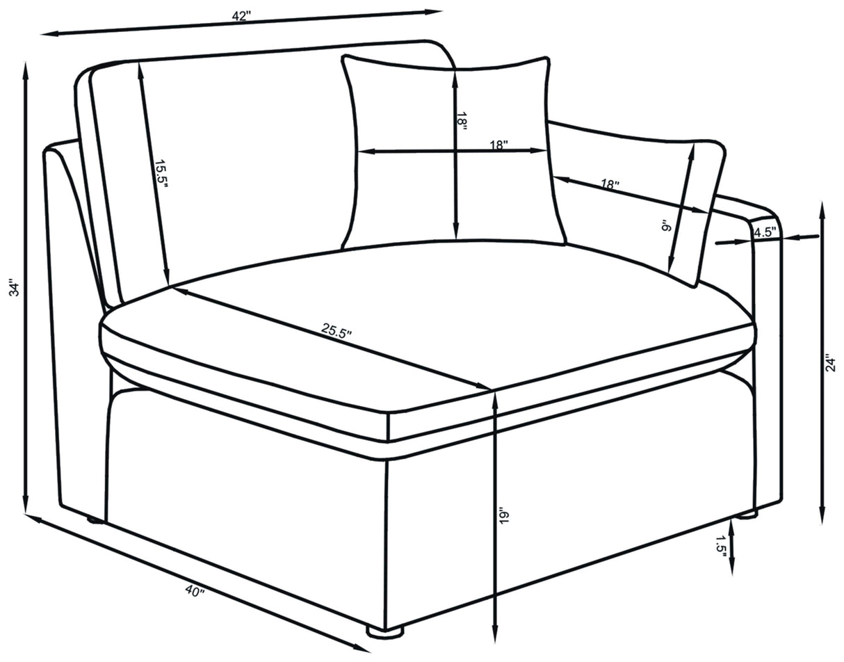 Hobson Upholstered RAF Chair - Charcoal