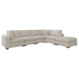 Lakeview 6-Piece Upholstered Modular Sectional Sofa, Ivory