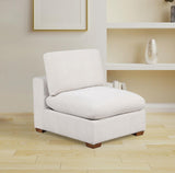 Lakeview Upholstered Armless Chair Ivory