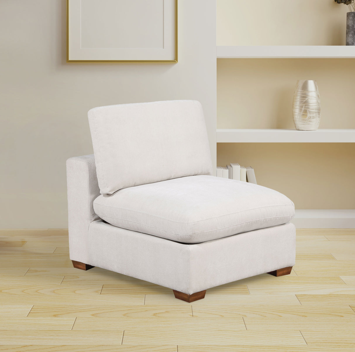 Lakeview Upholstered Armless Chair in Ivory