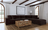 Lakeview 6-Piece Upholstered Modular Sectional in Chocolate