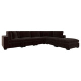 Lakeview 6-Piece Upholstered Modular Sectional in Chocolate