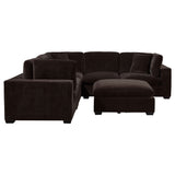 Lakeview 6-Piece Upholstered Modular Sectional in Chocolate
