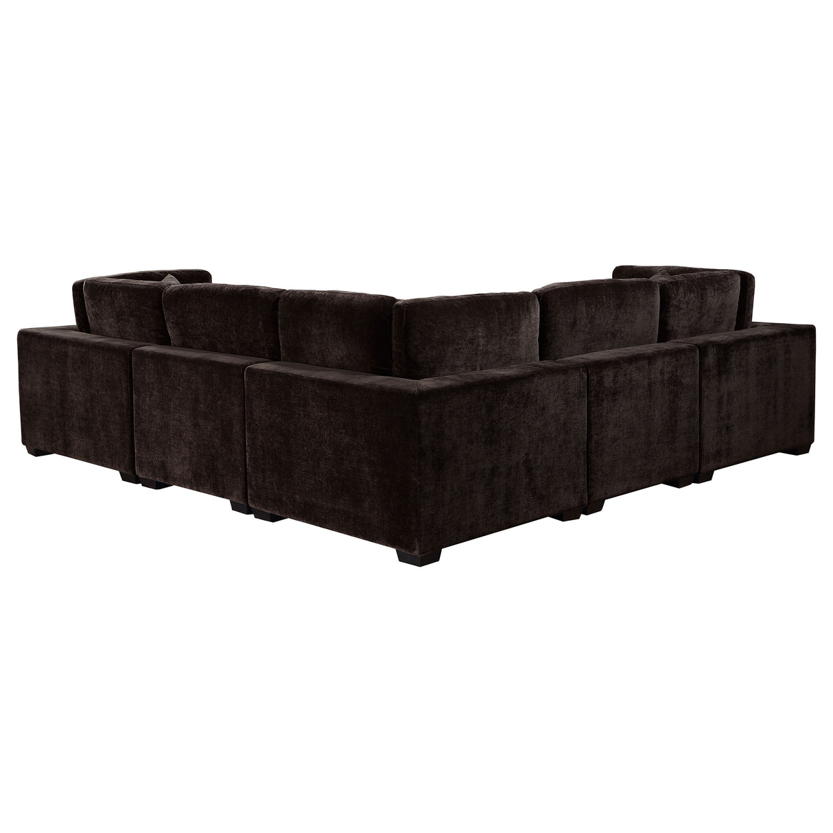 Lakeview 6-Piece Upholstered Modular Sectional in Chocolate