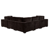 Lakeview 6-Piece Upholstered Modular Sectional in Chocolate