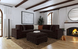 Lakeview Upholstered Corner Chair Dark Chocolate