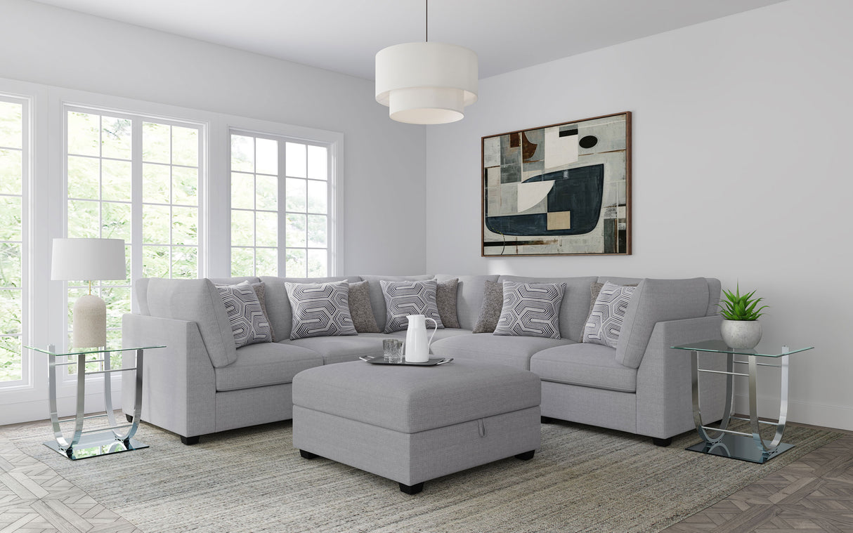 Cambria Upholstered Armless Chair Grey