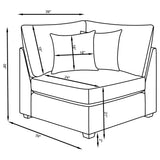 Cambria Upholstered Corner Chair Grey