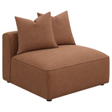 Jennifer Upholstered Armless Chair in Terracotta