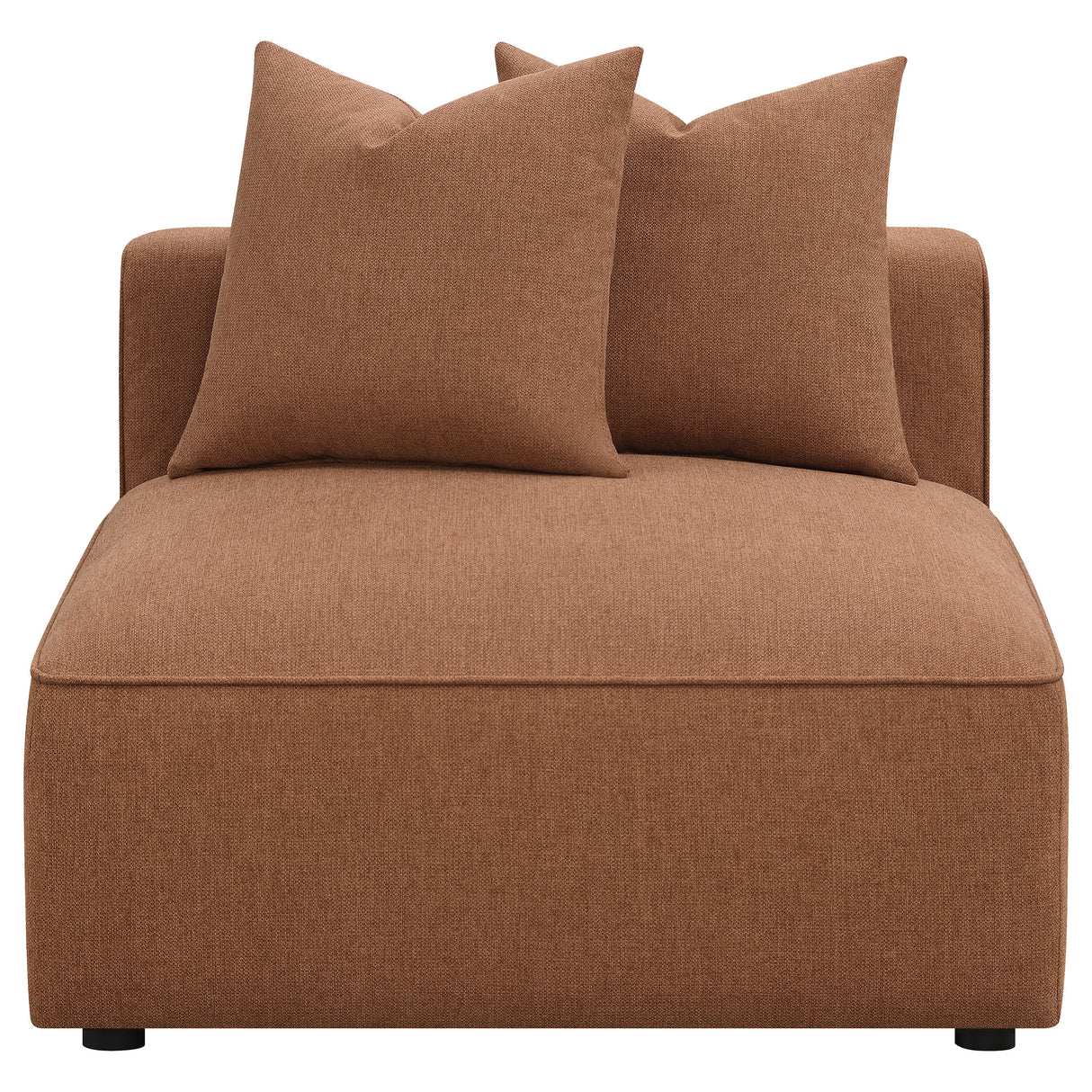 Jennifer Upholstered Armless Chair in Terracotta