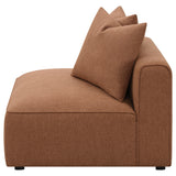 Jennifer Upholstered Armless Chair in Terracotta