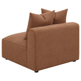 Jennifer Upholstered Armless Chair in Terracotta