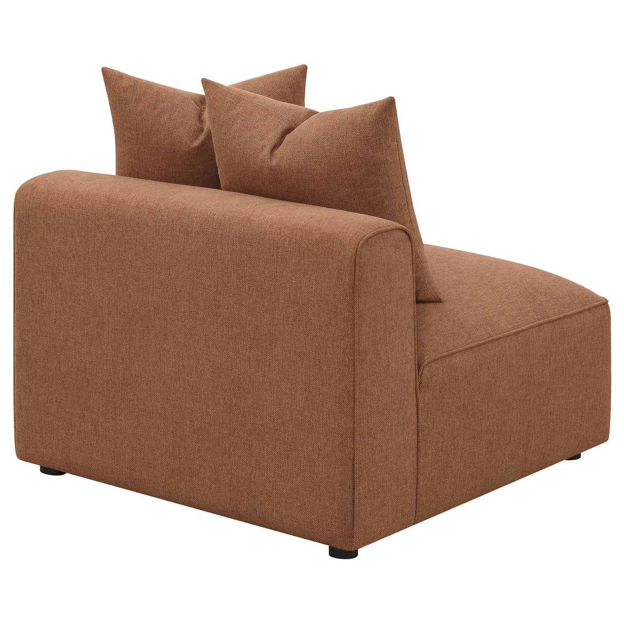 Jennifer Upholstered Armless Chair in Terracotta