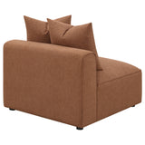 Jennifer Upholstered Armless Chair in Terracotta