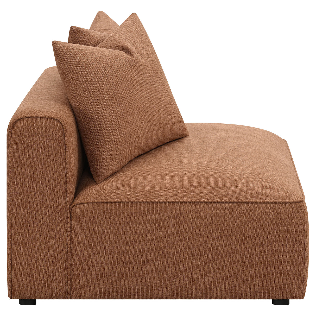 Jennifer Upholstered Armless Chair in Terracotta