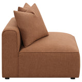 Jennifer Upholstered Armless Chair in Terracotta