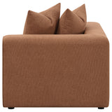 Jennifer Upholstered Corner Chair in Terracotta