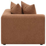 Jennifer Upholstered Corner Chair in Terracotta