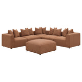 Jennifer Upholstered Corner Chair in Terracotta