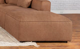 Jennifer Square Upholstered Ottoman in Terracotta