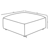 Jennifer Square Upholstered Ottoman in Terracotta