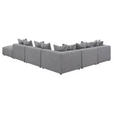 Jennifer 6-Piece Upholstered Modular Sectional Grey