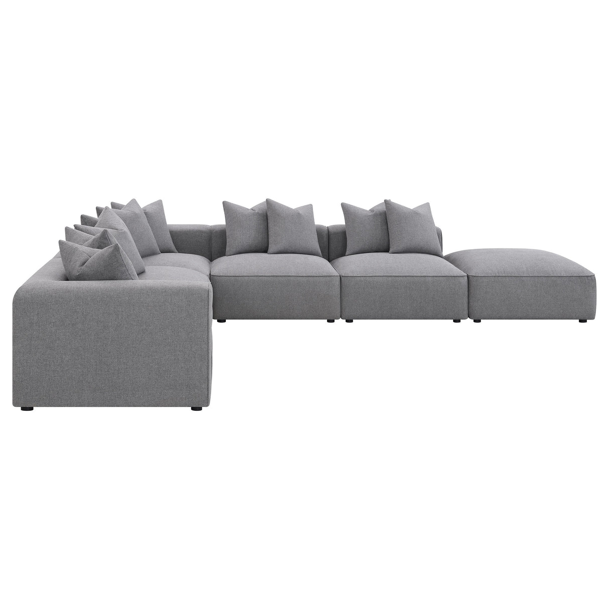 Jennifer 6-Piece Upholstered Modular Sectional Grey