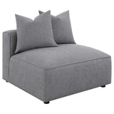 Jennifer 6-Piece Upholstered Modular Sectional Grey