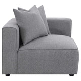 Jennifer 6-Piece Upholstered Modular Sectional Grey
