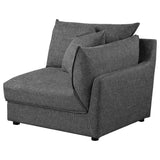 Sasha Upholstered RAF Chair in Barely Black