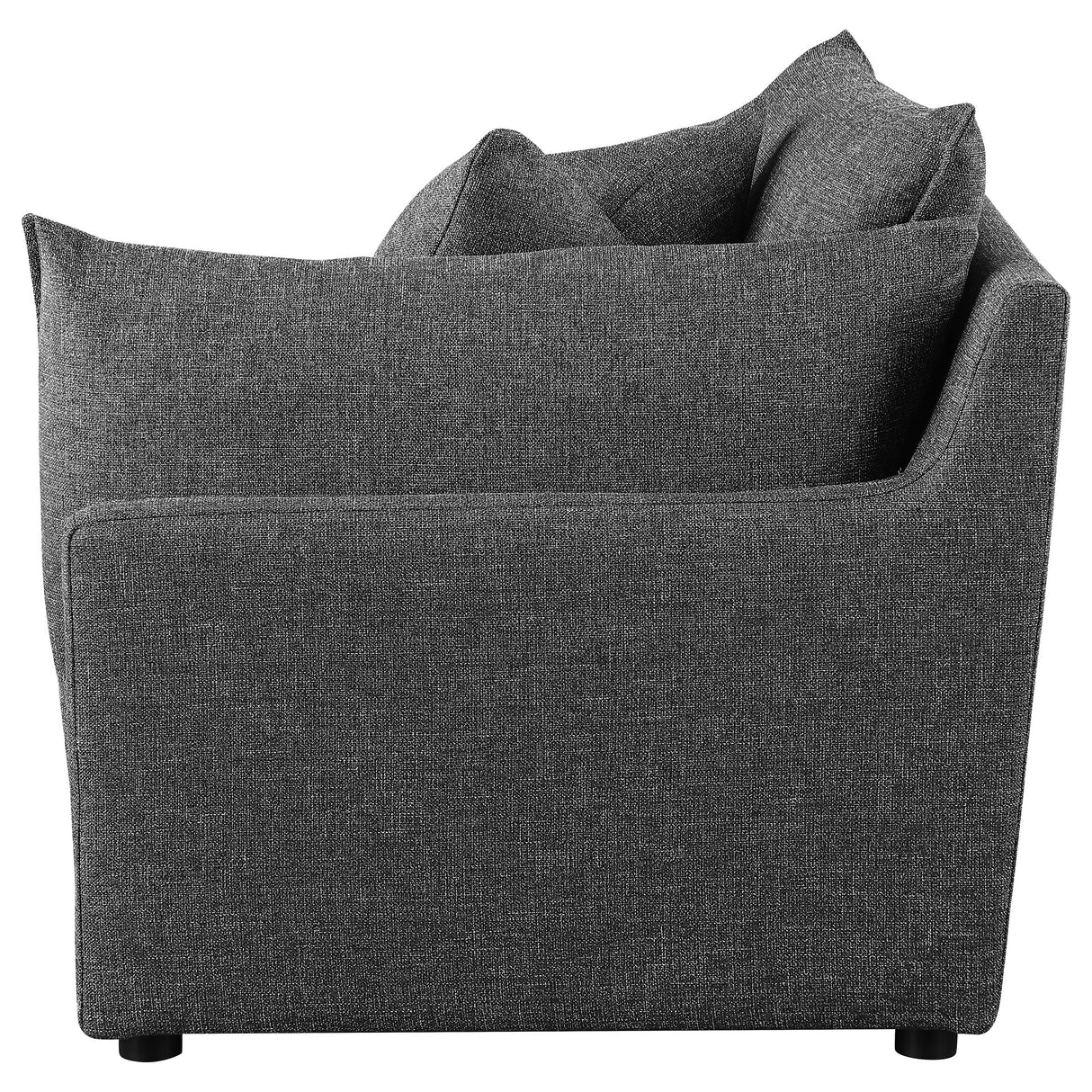 Sasha Upholstered RAF Chair in Barely Black