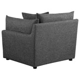 Sasha Upholstered RAF Chair in Barely Black