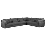 Sasha Upholstered RAF Chair in Barely Black