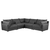 Sasha Upholstered RAF Chair in Barely Black