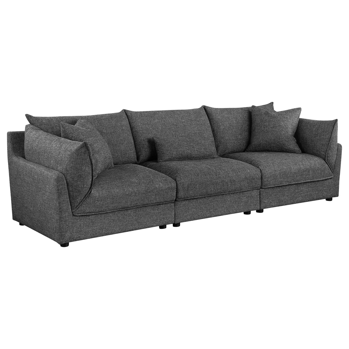 Sasha Upholstered RAF Chair in Barely Black