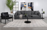 Sasha Upholstered RAF Chair in Barely Black
