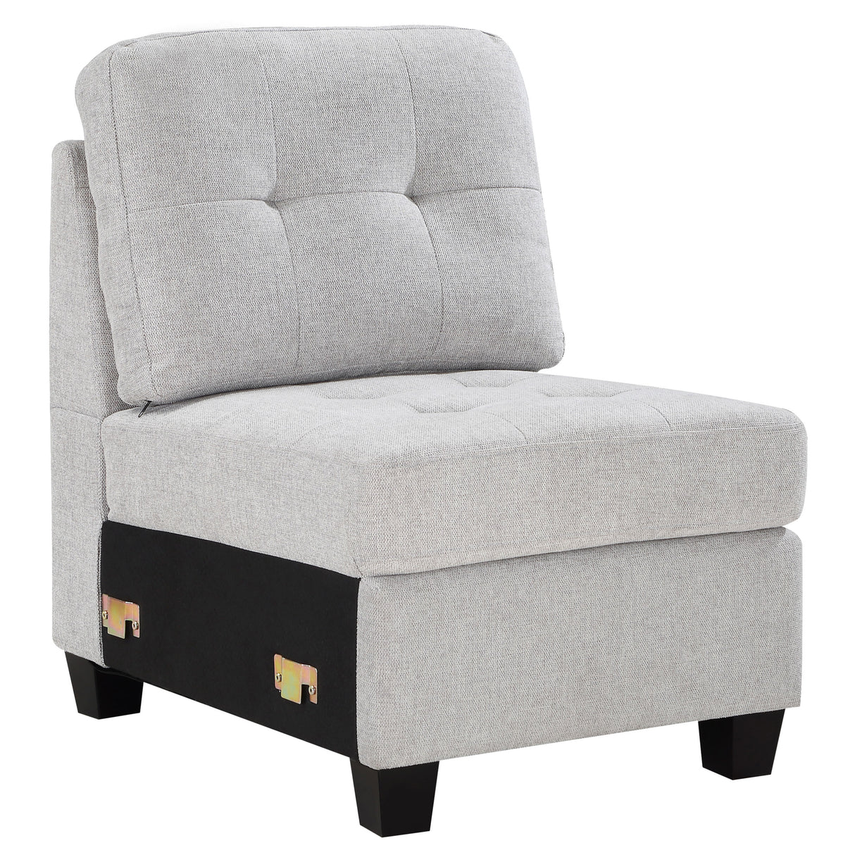 Georgina Upholstered Armless Chair - Beige