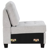 Georgina Upholstered Armless Chair - Beige
