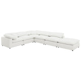 Raleigh 6-Piece Boucle Upholstered Modular Sectional in Ivory