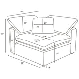 Raleigh 6-Piece Boucle Upholstered Modular Sectional in Ivory