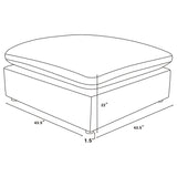Raleigh 6-Piece Boucle Upholstered Modular Sectional in Ivory