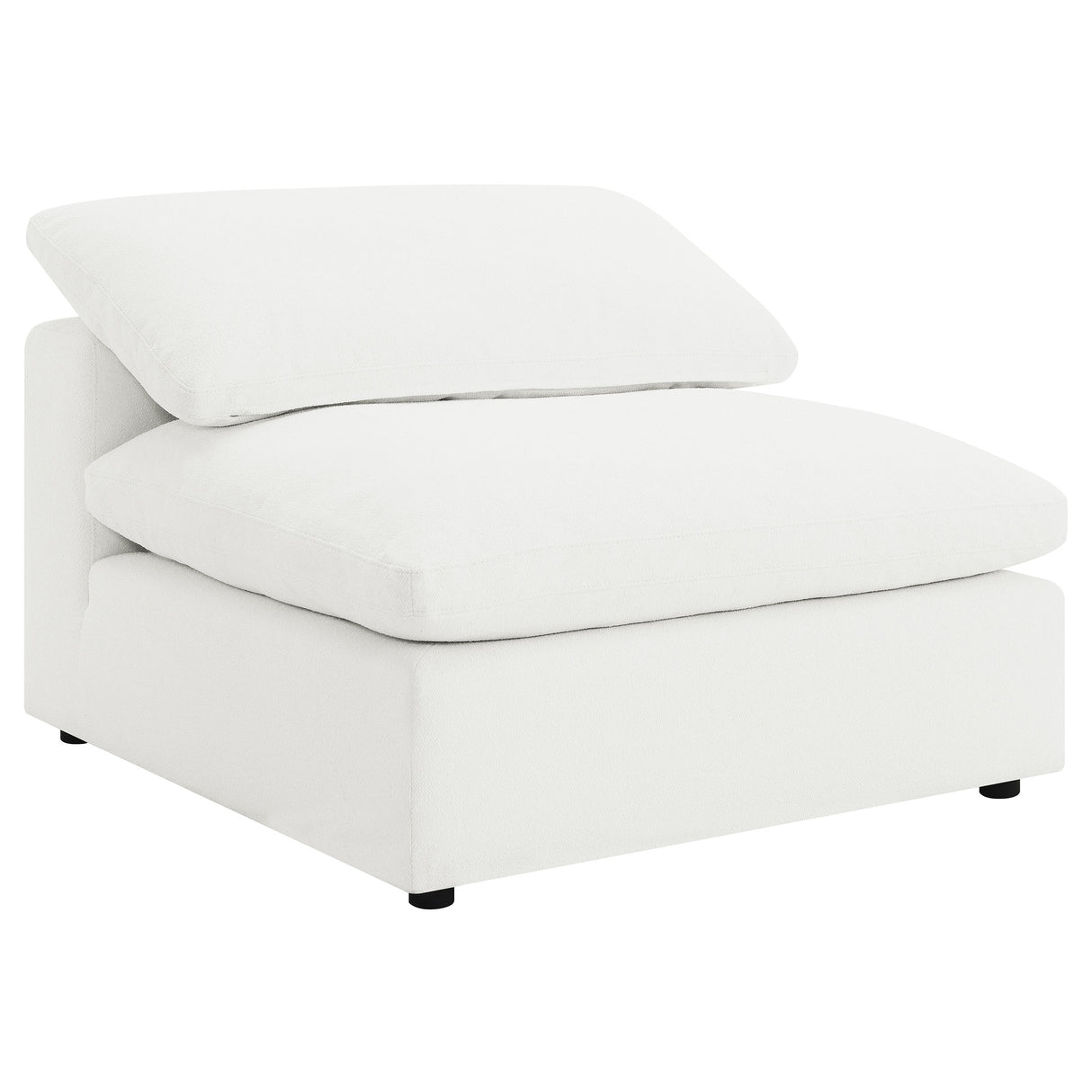 Raleigh Boucle Armless Chair in Ivory