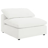 Raleigh Boucle Armless Chair in Ivory