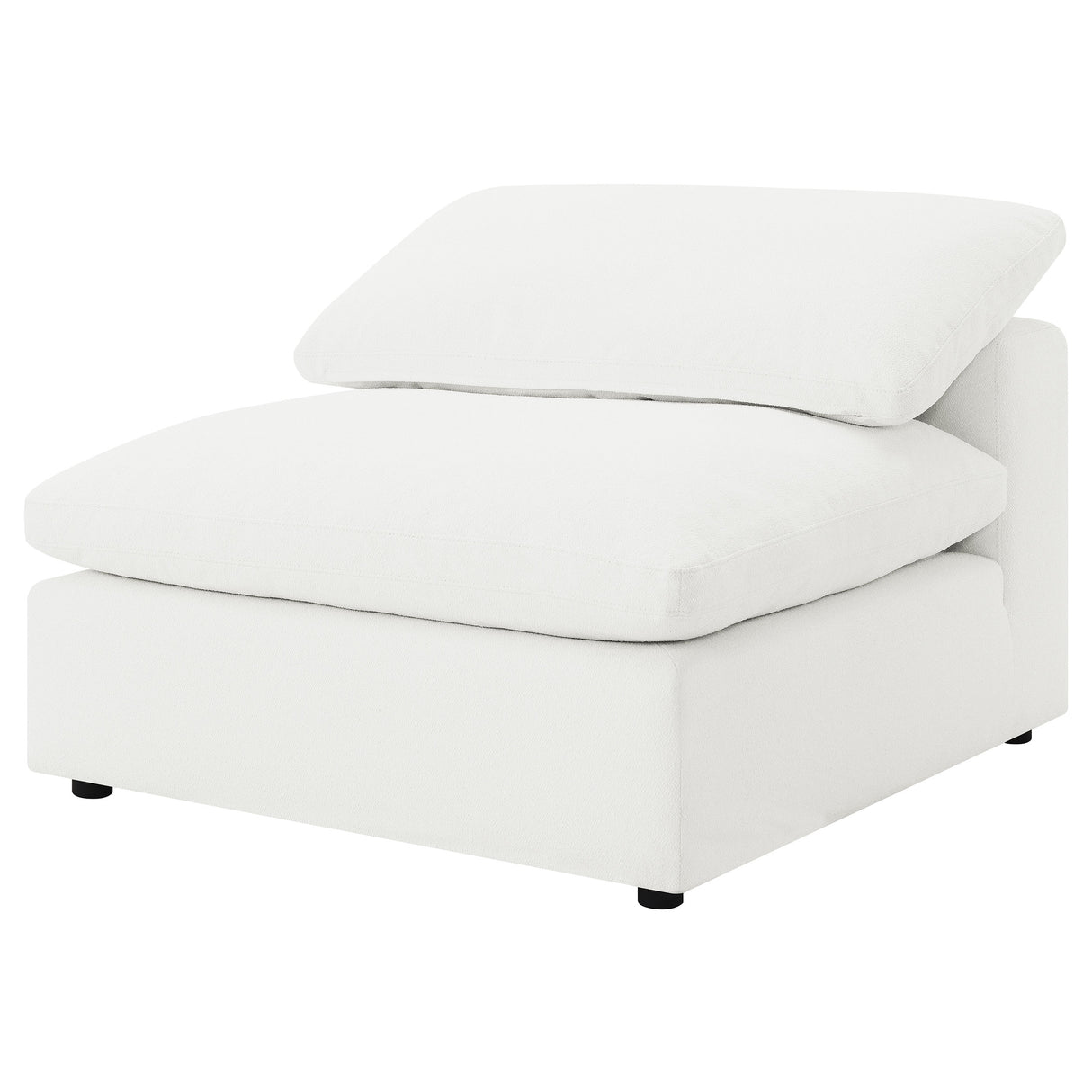 Raleigh Boucle Armless Chair in Ivory