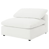 Raleigh Boucle Armless Chair in Ivory