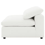 Raleigh Boucle Armless Chair in Ivory